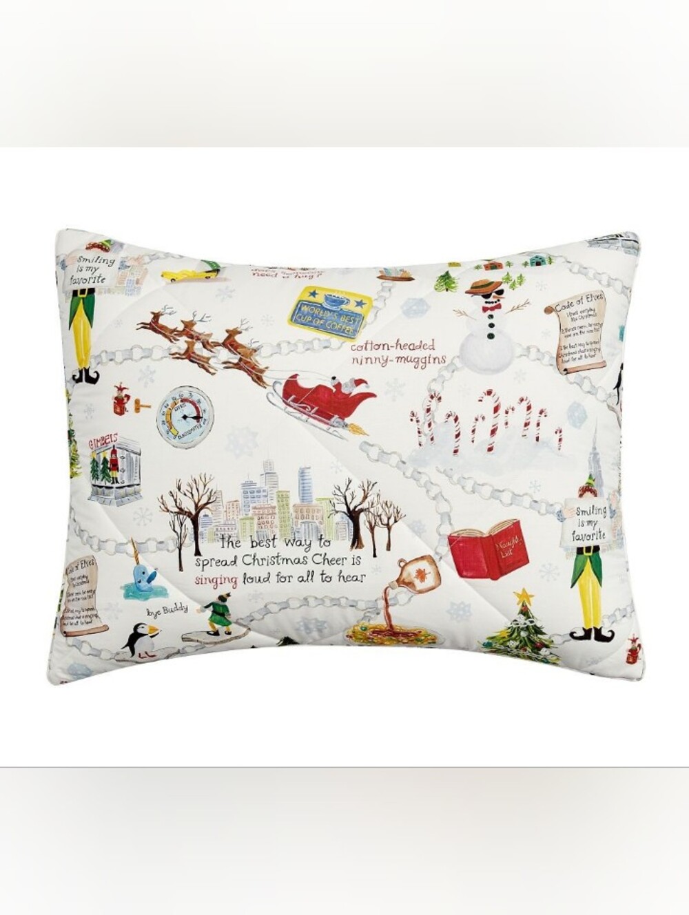 Pottery Barn Teen Elf Movie Standard Pillow Sham 100% Cotton 20"×26" NWT